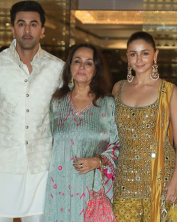 Ranbir Kapoor, Soni Razdan and Alia Bhatt