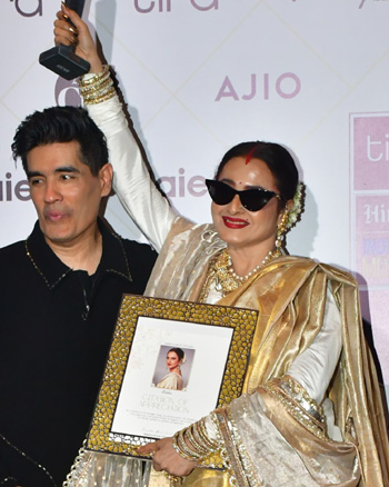 Manish Malhotra and Rekha