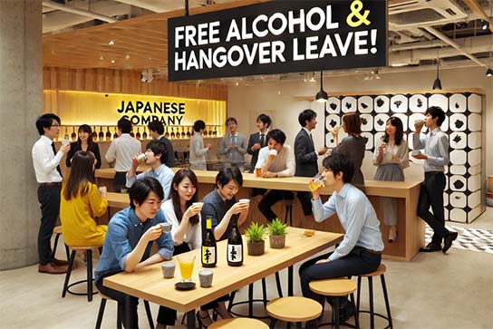 Japanese Company Offers Free Drinks and Hagover Leave to Attract New Talent