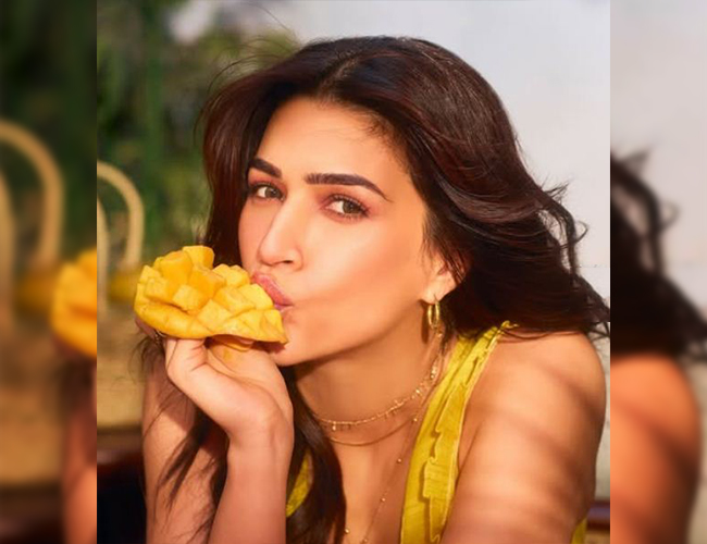 Kriti Sanon Enjoys Mangoes and Sweet Delights While Teasing Upcoming Film 'Tere Ishk Mein'!