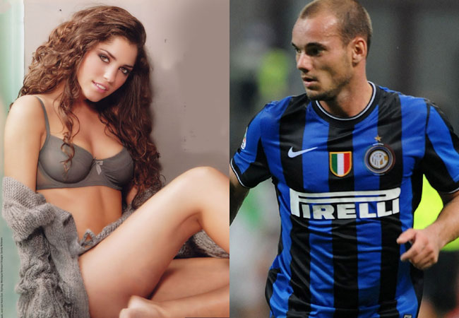 7. Yolanthe Sneijder- Wesley Sneijder 