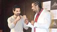 Spotted: John Abraham and British boxer David Haye