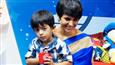 Mandira launches lighting toys with son Veer