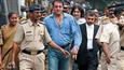 Crowds jostle as Sanjay Dutt leaves home for jail