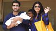 First Look: Shilpa, Raj take newborn son home