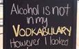 Alcohol isn't In My vodkabulary