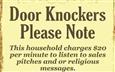 Door Knockers Be Warned