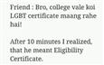 Eligibility Certificate