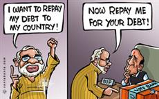 Modi wants to repay debt!