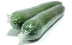 Plastic Wrapped Cucumbers