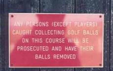 Notice in a Golf Club!