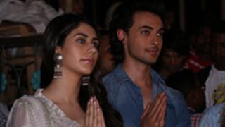 Ahead of Loveratri release Aayush and Warina go under divine umbrella!