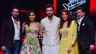 Ranbir Kapoor and Anushka Sharma on The Voice India Kids Grand Finale