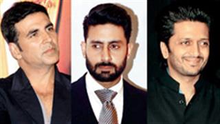 Akshay, Abhishek, Riteish entertain badminton fans