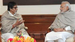Big B meets PM Modi in capital