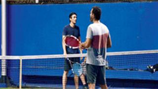 Sweating it out! Arjun Rampal enjoys a game of tennis in Mumbai