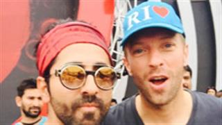 Ayushmann poses with Chris Martin ahead of Global Citizen Concert 