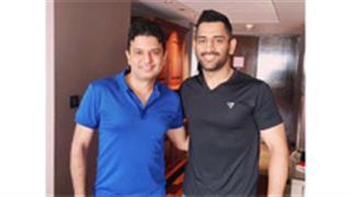 Bhushan Kumar bonds with Dhoni over music