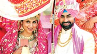First look: Gul Panag ties the knot, baraat vrooms on Enfield bikes