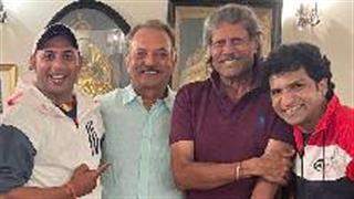 `83 Actor Jatin Sarna visits Delhi, met Cricketers Kapil Dev and Madanlal Sharma, checkout pics!