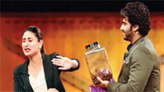 What did Arjun do to make Kareena run for cover?
