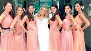 First Look: Katrina as the bridesmaid at her sister's wedding