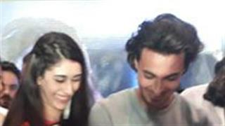 Aayush Sharma and Warina Hussain celebrates the release of Chogada track with fans in Baroda