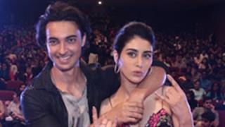 Aayush Sharma and Warina Hussain kickstart Loveratri promotions in full swing