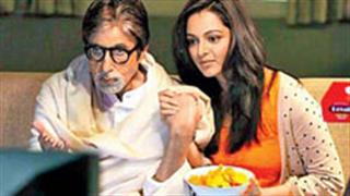 Amitabh Bachchan on sets of his new ad with Manju Warrier