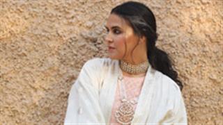 Neha Dhupia looks glamorous in this Pooja Shroff outfit!