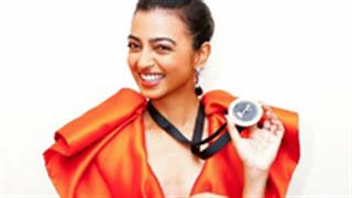 Radhika Apte looks alluring as she poses with her nomination medal of International Emmy Awards!