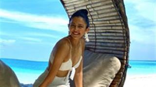 Rakul Preet looks calm and cheerful in her current picture that she shared from her Maldives vacation!