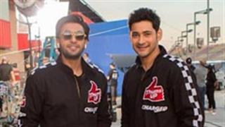 Superstar Mahesh Babu and Bollywood star Ranveer Singh are shooting together for an ad!
