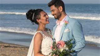 Rochelle Rao and Keith Sequeira walk down the aisle!