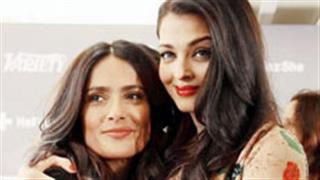 Salma Hayek and Aishwarya Rai Bachchan share a warm hug at Cannes 2015