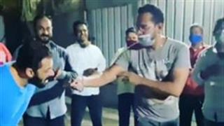 Salman Khan celebrates his bodyguard's birthday but backs down when he offers a cake bite to him!