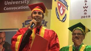 Sandip Soparrkar conferred with an honorary doctorate in Fine Arts