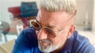 Sanjay Dutt looks as fit as a fiddle, in his new platinum blonde hairstyle!