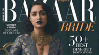 Shraddha dazzles on the cover of Harper's Bazaar Bride India