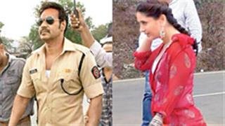 चिलचिलाती गर्मी में 'सिंघम 2' के सेट पर शूट करते दिखे अजय और करीना