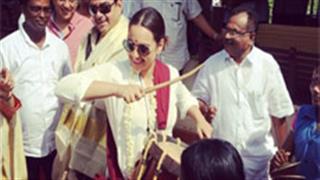 Sona turns 'drummebaaz' on father Shatrughan Sinha's birthday