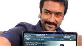 An overwhelmed Suriya watches his recently released movie, Raame Aandalum Ravane Aandalum, launched exclusively on Amazon Prime Video