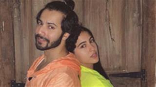 Sara Ali Khan's 'shayari got dumber' as she shares pictures with her Coolie No. 1 co-actor Varun Dhawan!