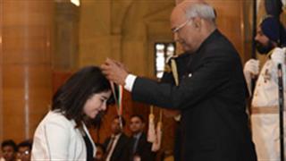 Zaira Wasim honoured by the President of India