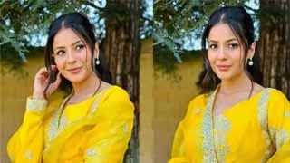 Shehnaaz Gill Shines Bright in Yellow: A Vision in Ethnic Attire!