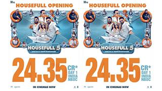 Housefull 5 Opens With A Bang at the Box Office - Akshay Kumar's Biggest Non Holiday Opening Ever, Mints 24-35 Crores Nett Day 1!