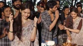 Mrunal Thakur's Heartwarming Pre-Birthday Celebration on the Sets of Dacoit Goes Viral!
