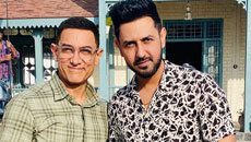 Gippy Grewal meets Aamir Khan on Lal Singh Chaddha sets 