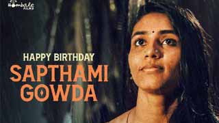 "Kantara makers extend their heartfelt birthday wishes to actress Sapthami Gowda!"