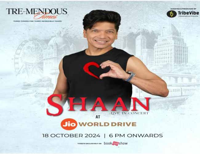 Legendary Singer Shaan to Perform Live at Jio World Drive, Mumbai on 18th October 2024!